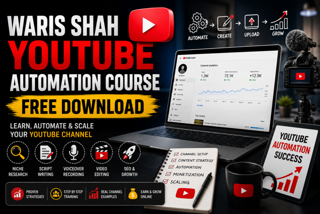 Waris Shah Youtube Automation Course Guide - Course Lobby