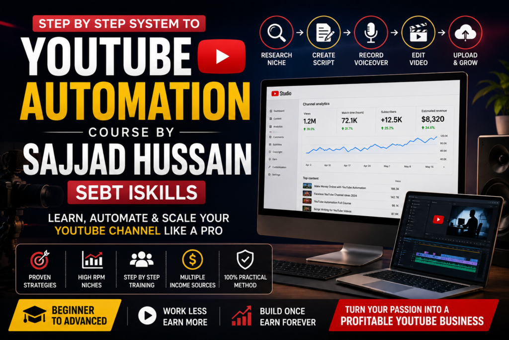 YouTube Automation Course By Sajjad Hussain Guide - Course Lobby